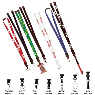 5/8" OptiWeave Silk Screen Lanyard