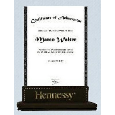 Black Leather Based Certificate Entrapment Frame