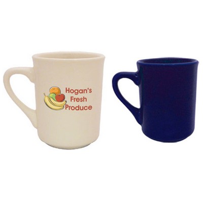 8.5 Oz. Cobalt Blue Vitrified Tall Restaurant Mug (Screen Printed)