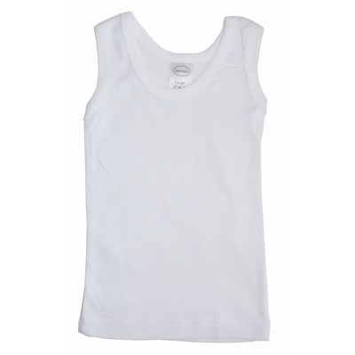 Rib Knit White Sleeveless Tank Top