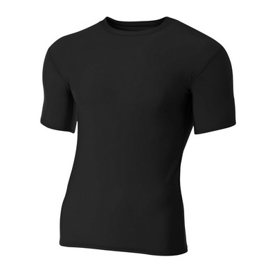 A4 Men's Short Sleeve Compression Crew Tee