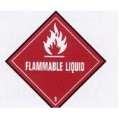 High Visibility Warning Labels (Flammable Liquid)