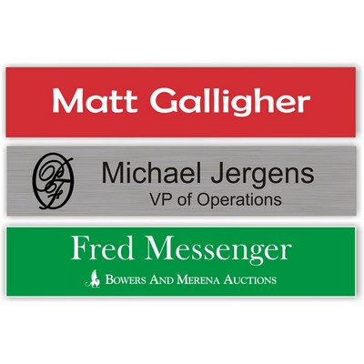 Engraved Plastic Name Plate (2"x10")