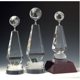 Crystal Globe Award (10"x3"x3")