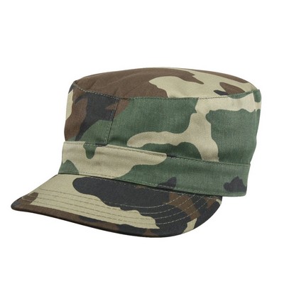 Poly/Cotton Woodland Camouflage Military Fatigue Cap