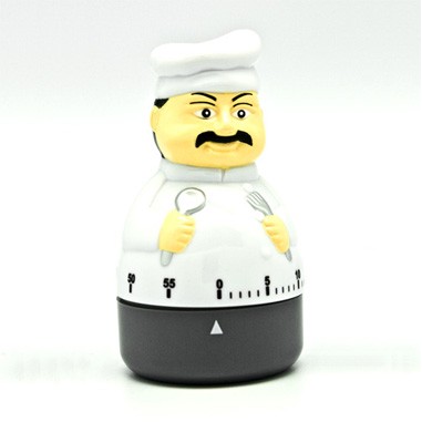 60 Minute Plastic Finished Chef Timer in Gift Box (Screen printed)