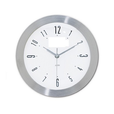 10" Ultra Slim Stainless Steel Wall Clock w/Curved Glass