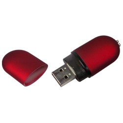 Soft Touch Pill Shaped Flash Memory Drive V2.0