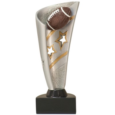 Football Banner Resin Award - 8.5" Tall