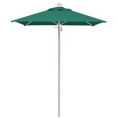 US Made 5 1/2' Square (7 1/2' Diagonal) Commercial Market Umbrella w/Aluminum Pole, Fiberglass Ribs