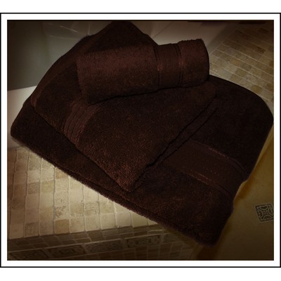 Java Brown Crown Jewel 3-Piece Bath Set (30"x54")