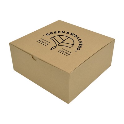 Pinstripe Kraft Giftware Box (8"x8"x4")