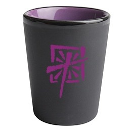 1.5 Oz. Hilo Shot Glass (Matte Black/Purple)