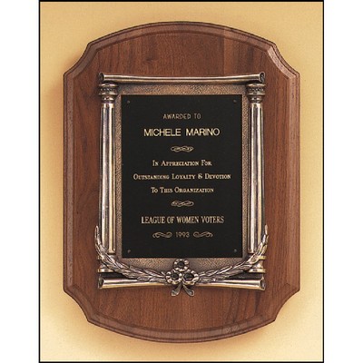 Walnut Plaque with Antique Bronze Casting (11" x 15")