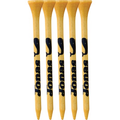 5 Pack of Bamboo Golf Tees 2-3/4"