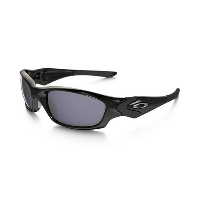 Oakley® Polarized Straight Jacket Sunglasses - Black Frame