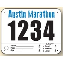 Pin On Race Number w/2 Custom Tags (7.5" x 5.75")