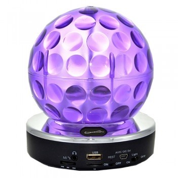 SuperSonic Bluetooth Disco Ball Speaker w/ Multi-Colored Rotating Light Show