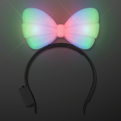 Color Change LED Cute Bow Headband - BLANK