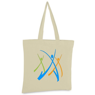 Canvas Tote-- Natural --14.5"X15.5"--1-Color Imprint