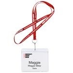 Big Show Badge Lanyard, Textured Poly, J-Hook, 3/8", 1-Color Imprint