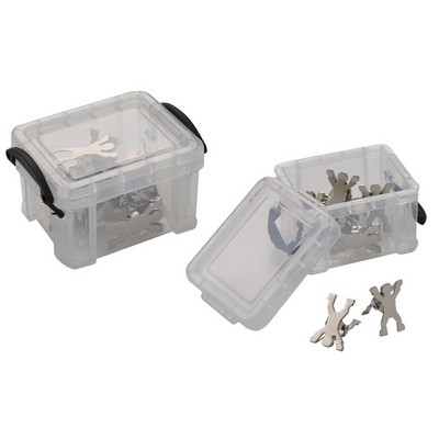 Mini storage box with 8 man shaped paper clip