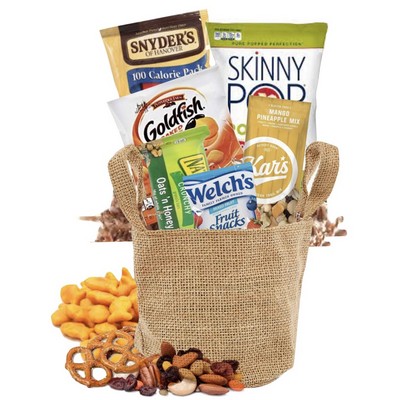 Jute Basket of Snacks