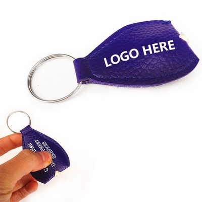 Custom PU Leather LED Key Chain