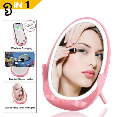 Makeup Mirror Light Wireless Fast Charger