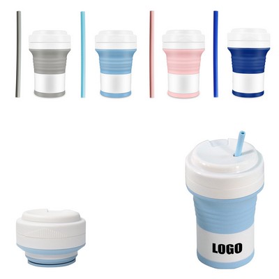 550ml Collapsible Cup w/Straw