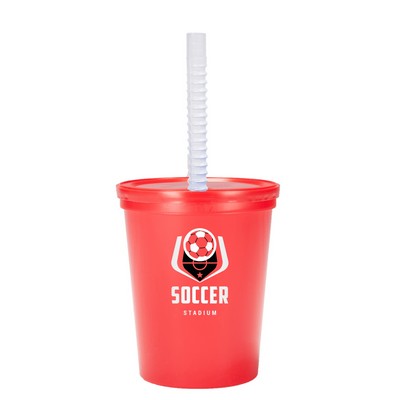 16 Oz. Sipper Stadium Cup w/Straw