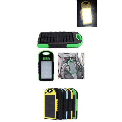 10000Mah Waterproof Solar Charger Power Bank With Carabiner