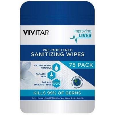 Vivitar® 75 Pack Canister Sanitizing Tech Wipes