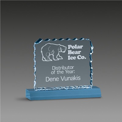 5½" x 4¼" Corporate Cracked Ice Award