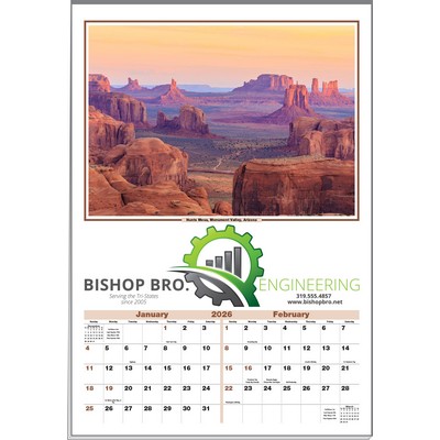 Scenic Treasures Executive 6-Sheet Calendar w/Full-Color Imprint