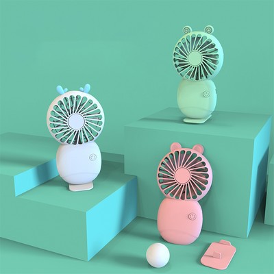 800mAH Mini Portable Handheld Fan with Bracket Desktop USB Charging Electric Fan with 3 Speeds