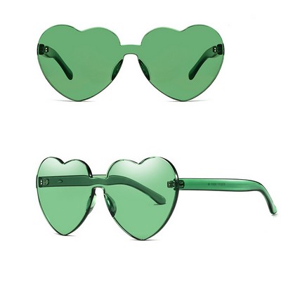 Rimless Heart Shape Sunglasses