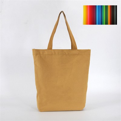 Canvas Tote Bag w/Hidden Zipper