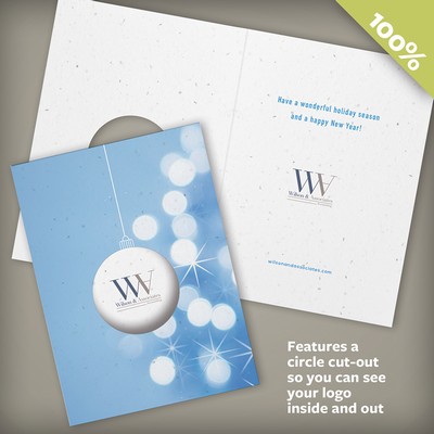 Peek-a-Boo Logo Business Holiday Cards