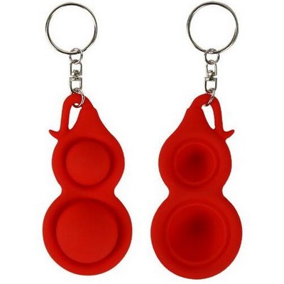 Dimple Gourd Shape Silicone Push Pop Keychain