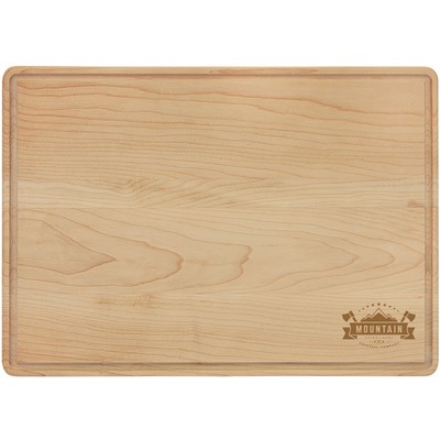 13 3/4" x 9 3/4" Maple Cutting Board with Drip Ring