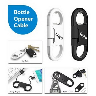 3-In-1 Bottle Opener Cable Keychain