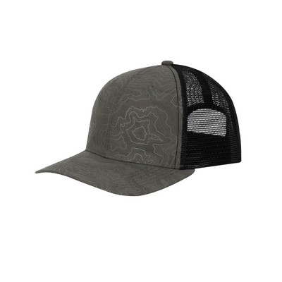 DRI DUCK Structured Mid Profile Camo Print Trucker Hat