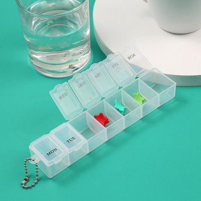 Small Travel Pill Organizer w/Key Chain