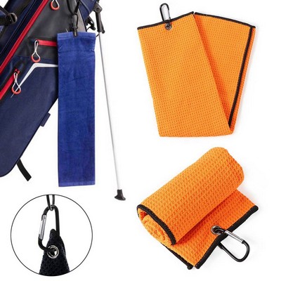 Microfiber Fabric Waffle Pattern Golf Towels