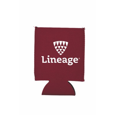 Burgundy Neoprene Flat Can Cooler