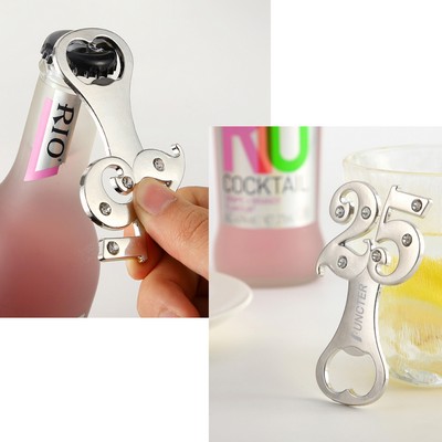 25th Birthday Shape Metal Bottle Opener