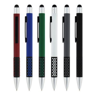 Honey Comb Soft Touch Metal Pen