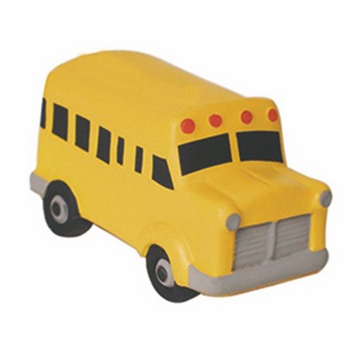 School Bus Shaped Stress Ball w/Logo