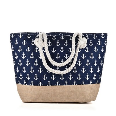 Canvas Beach Tote Handbag